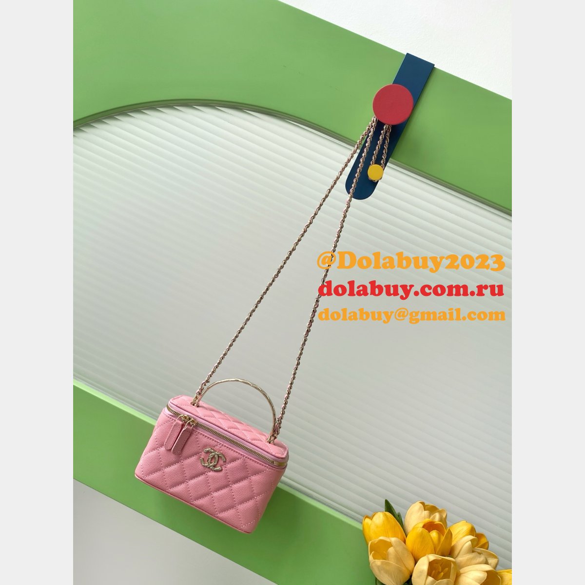 AP4590 1:1 Mirror Chain Shoulder Vanity Bag