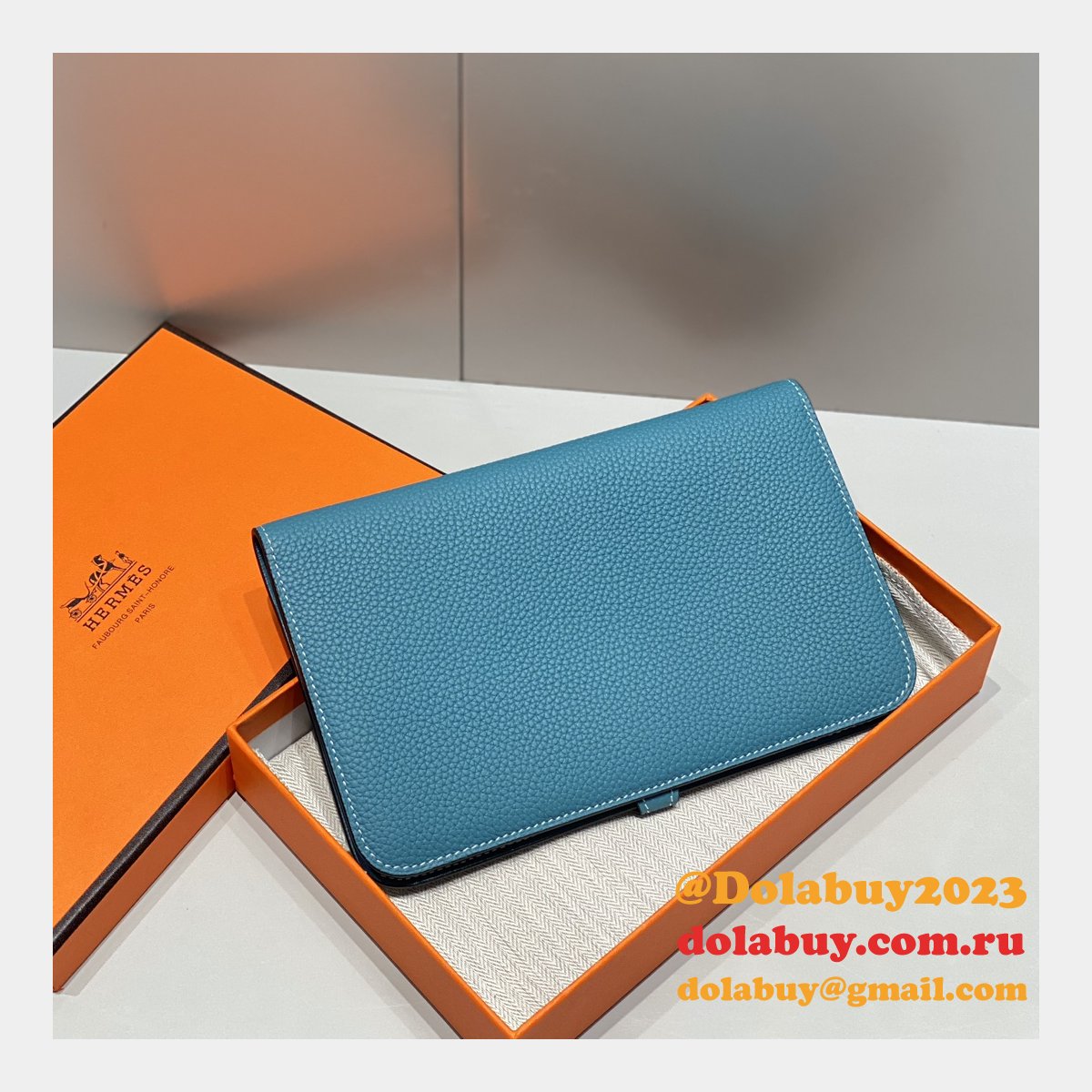 Luxury 1:1 Mirror Hermes Togo Passport Holder