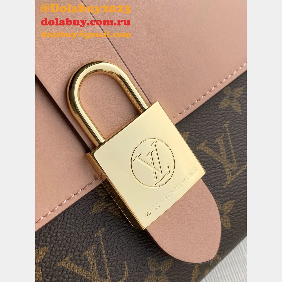 Louis Vuitton Monogram Canvas Locky BB Bag M44080 Fake Pink Bag