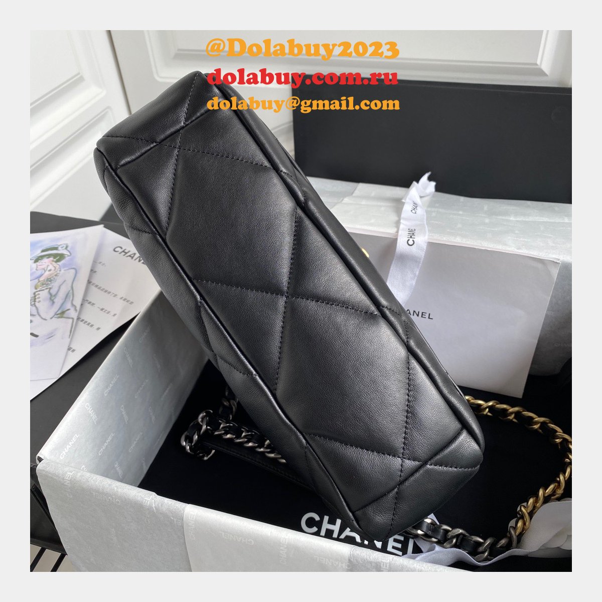 Top CC 19 Bags 2021 Black 30CM