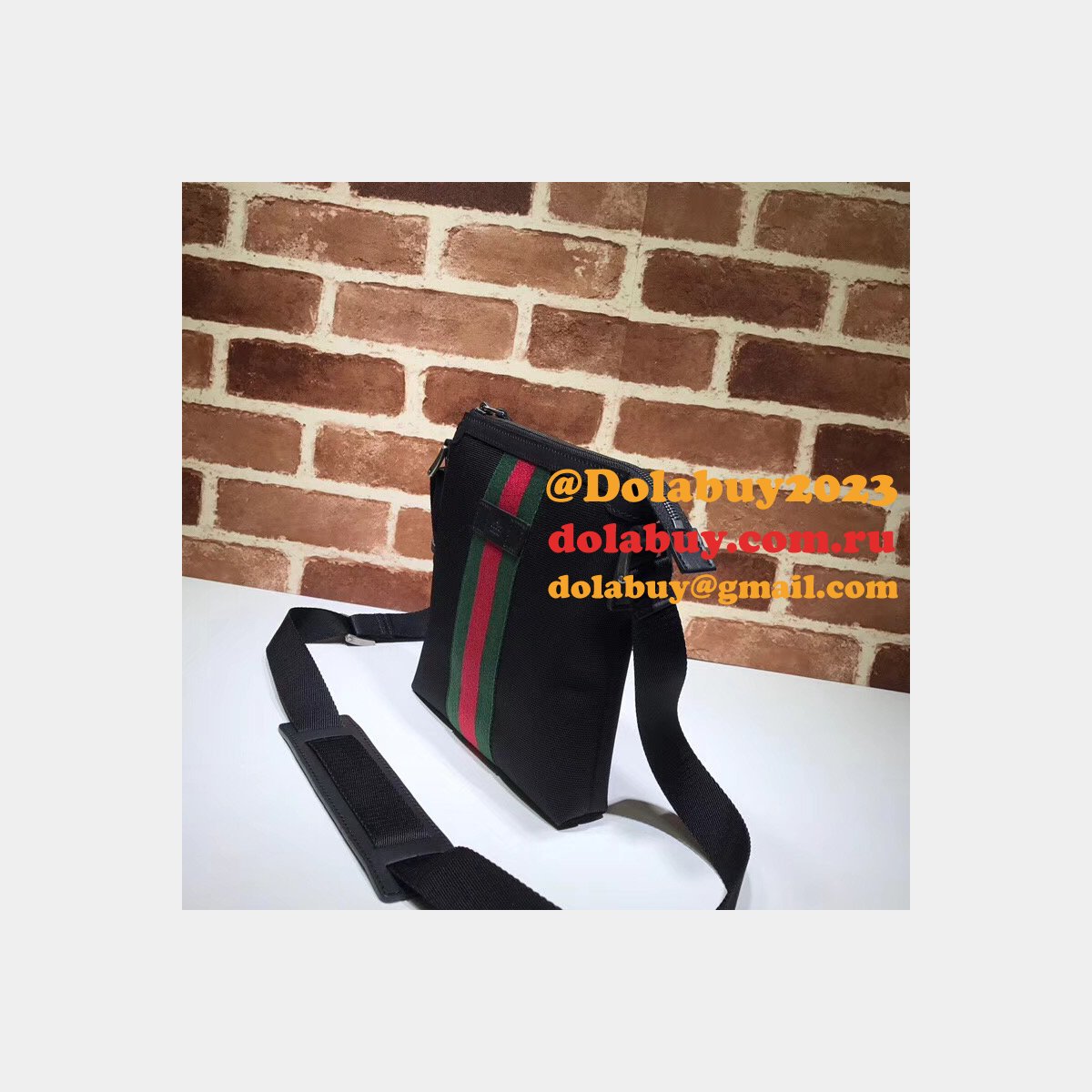 top quality G*u*i web gg supreme flat messenger replica 471454 bag