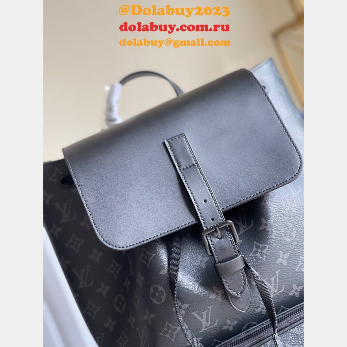 Backpack Designer Louis Vuitton M45538 Trio Monogram Eclipse Bags