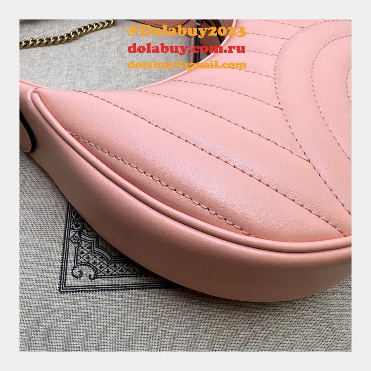 G*u*i aaa+ gg marmont half-moon-shaped 699514 fashion bag