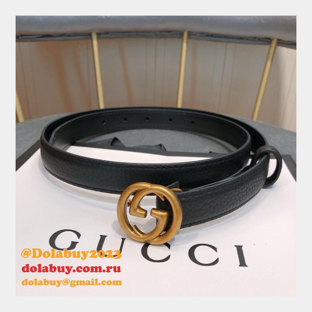 G*u*i belt with double g buckle 20mm,30mm,40mm black luxury