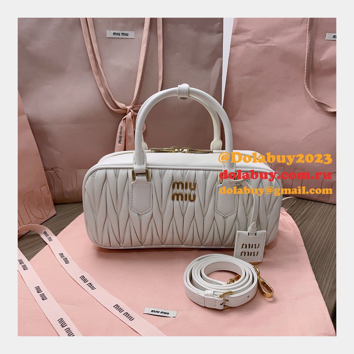Great Replica Miu Miu Top Handle Matelasse 5BB148 Bags
