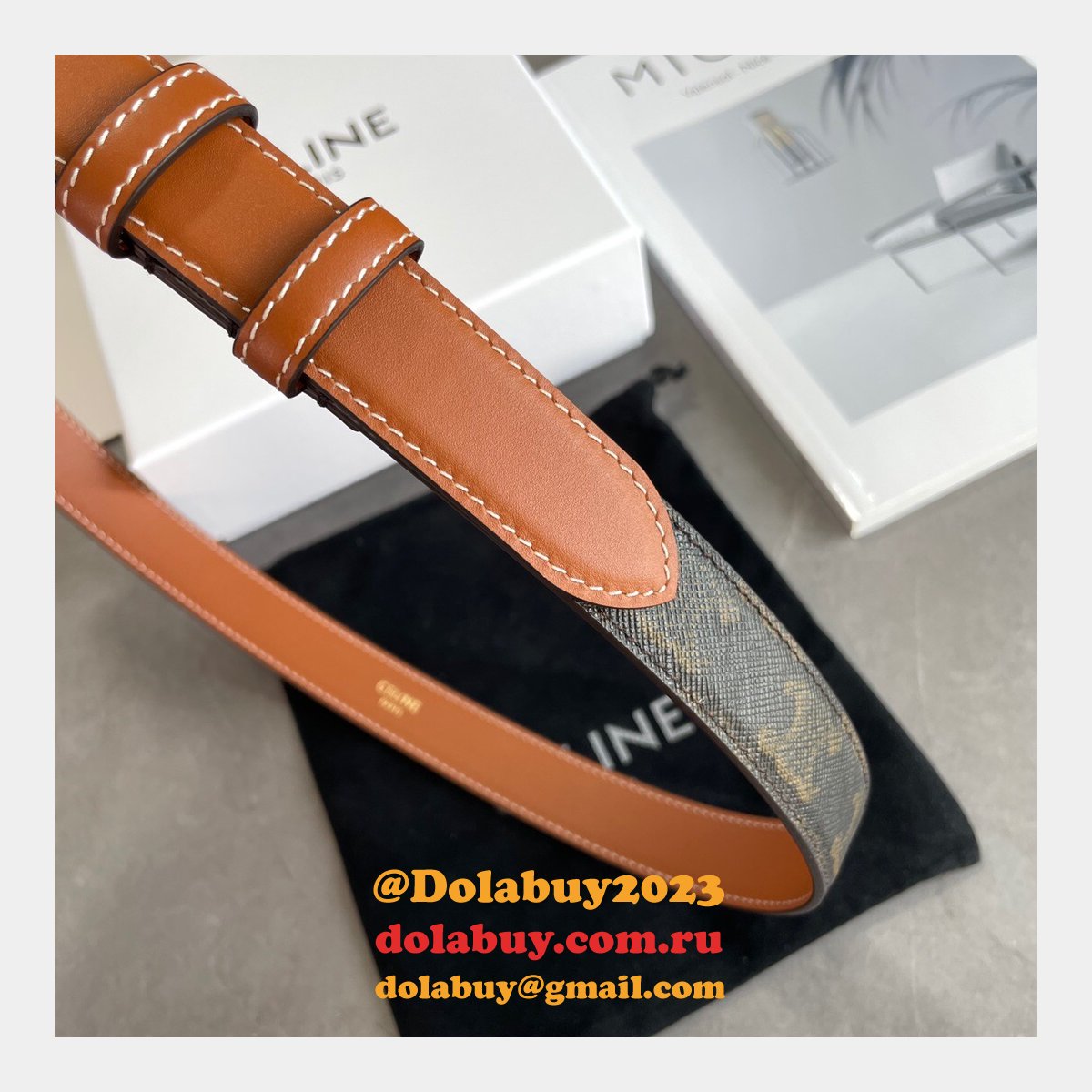 Top Quality Celine 18MM replica belts from china