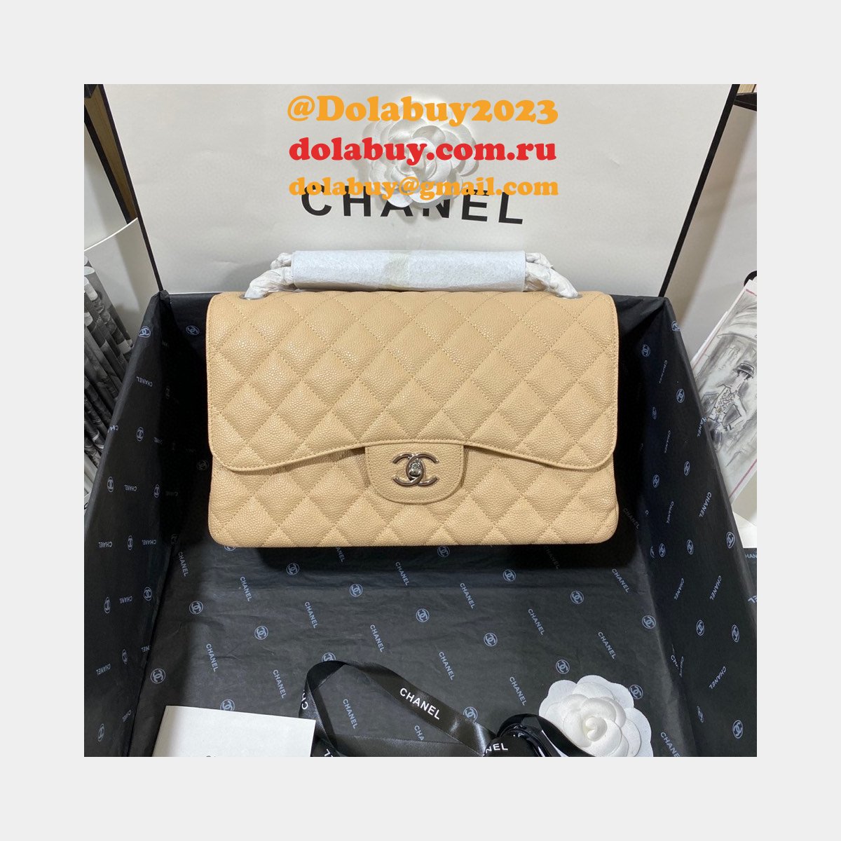High Quality CC CF Classic Flap Jumbo Bags 30CM on Sale