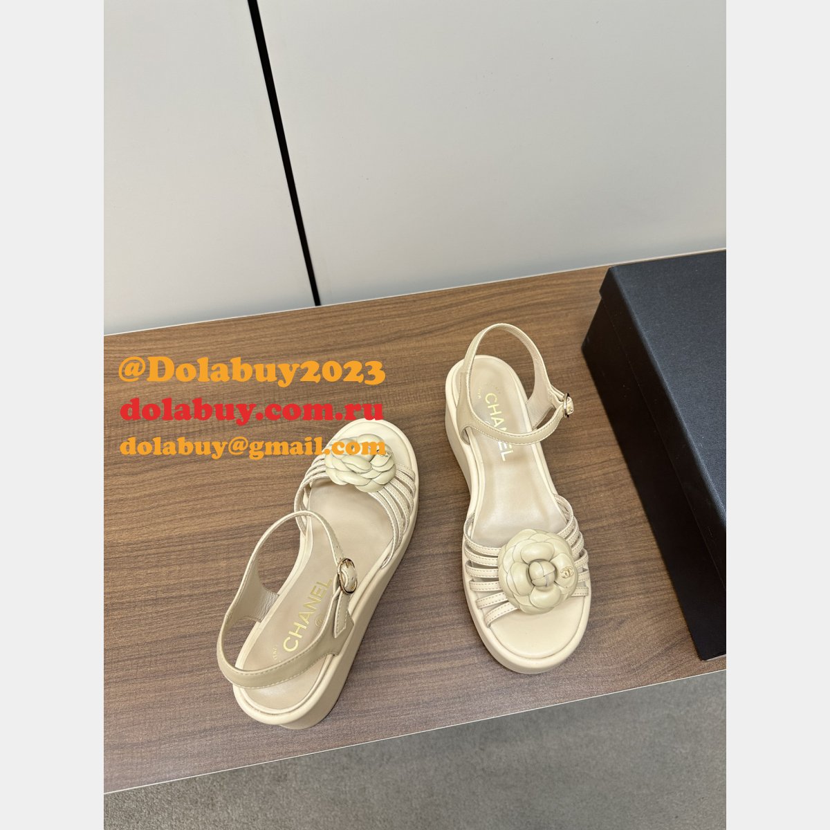 Best Camellia Flat Sandals Slippers Heel 6.5 cm Replica Shoes