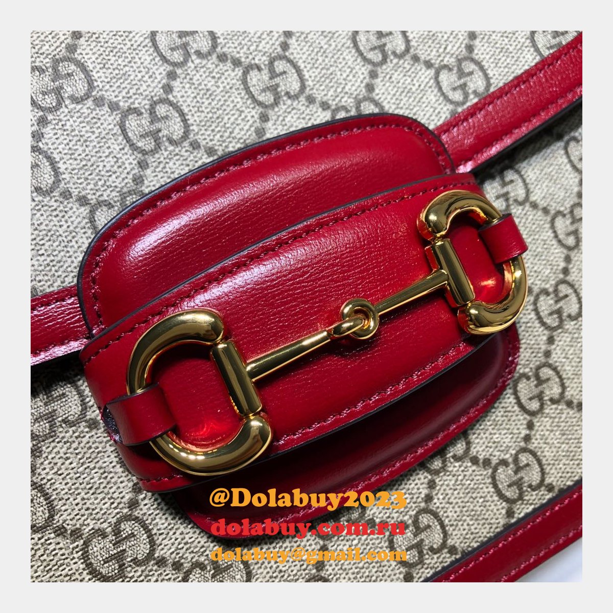 G*u*i replica gg horsebit 1955 small shoulder 602204 red bag