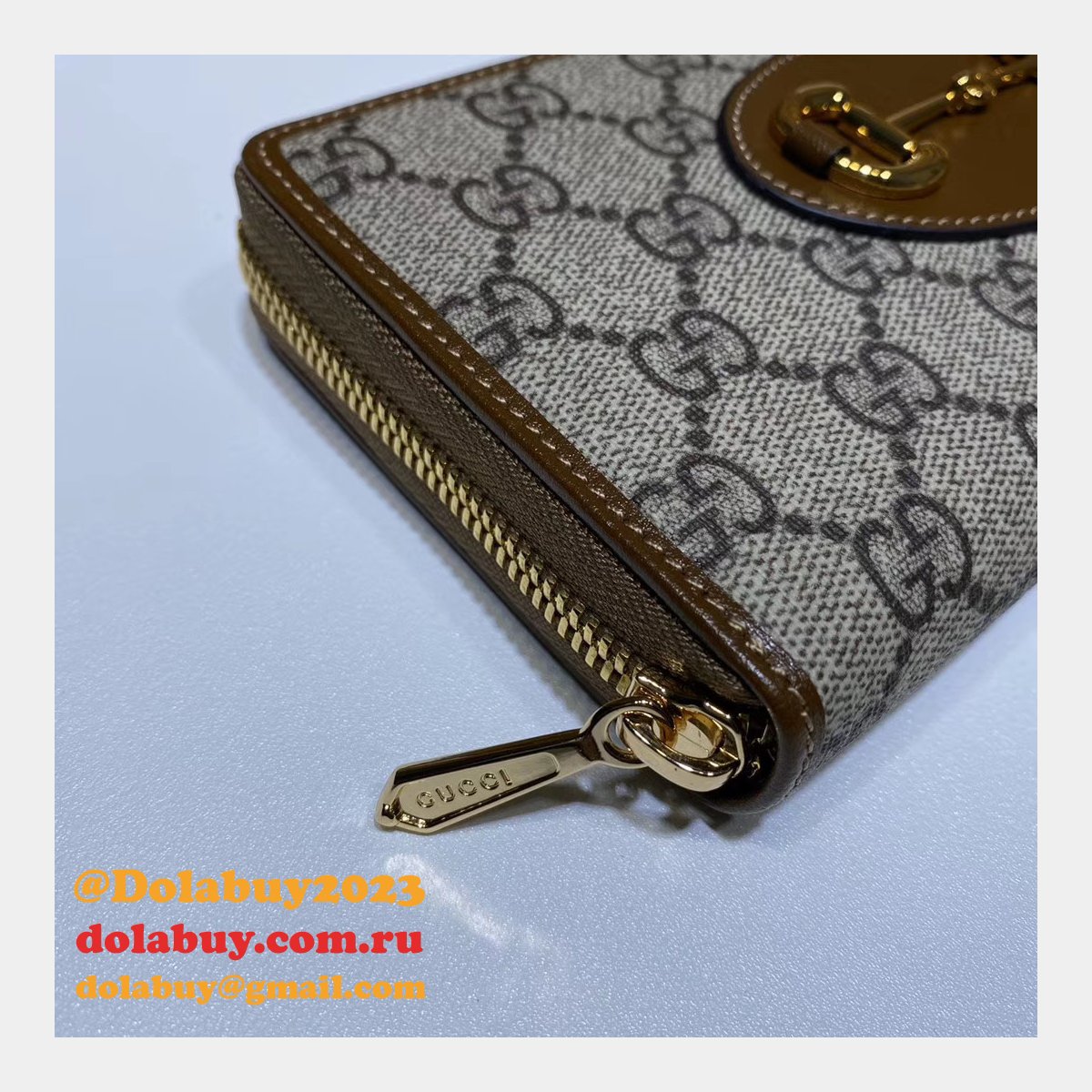 best G*u*i replica 621889 1955 horsebit zip around wallet