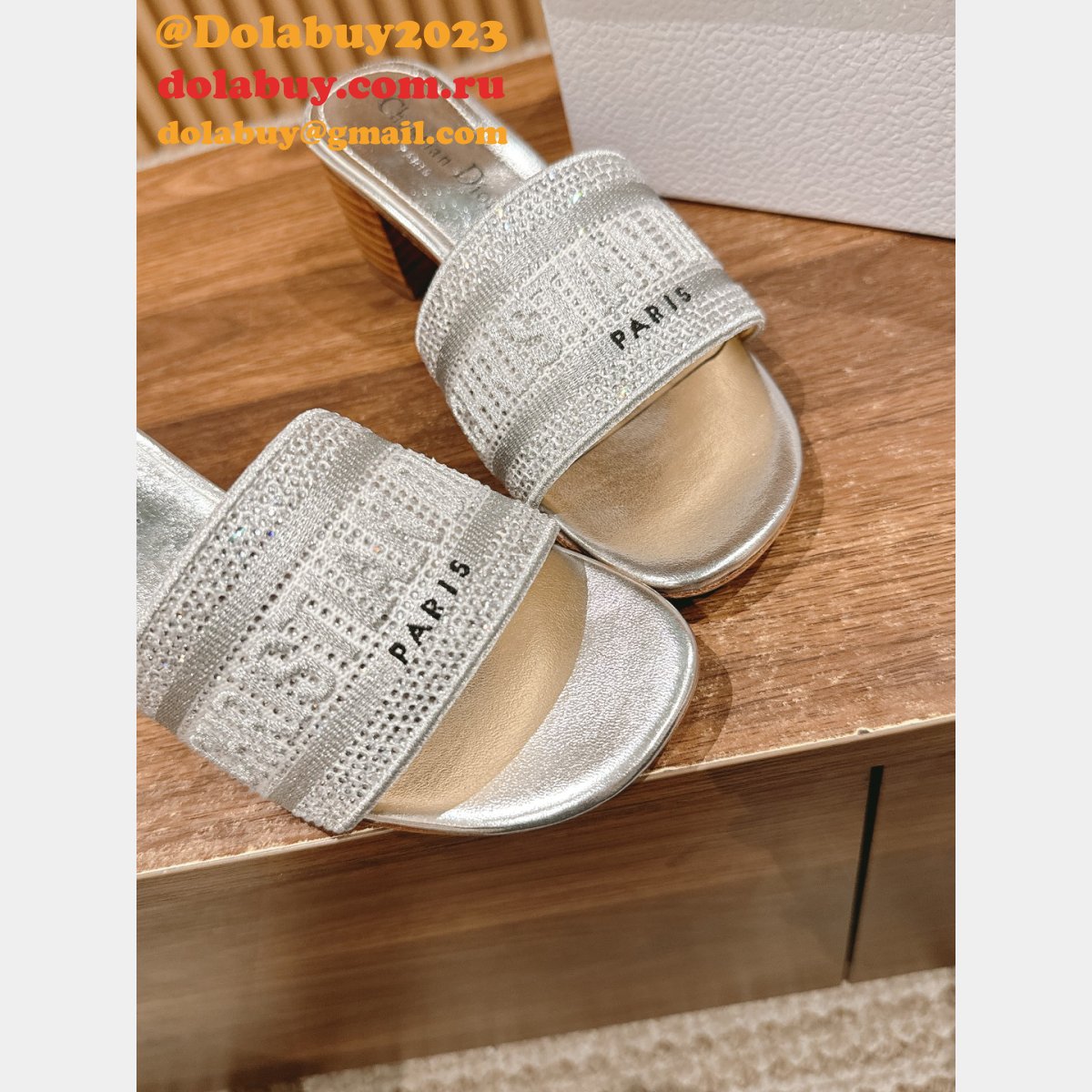 Inspired Fashion DIOR heel DWAY SLIDE
