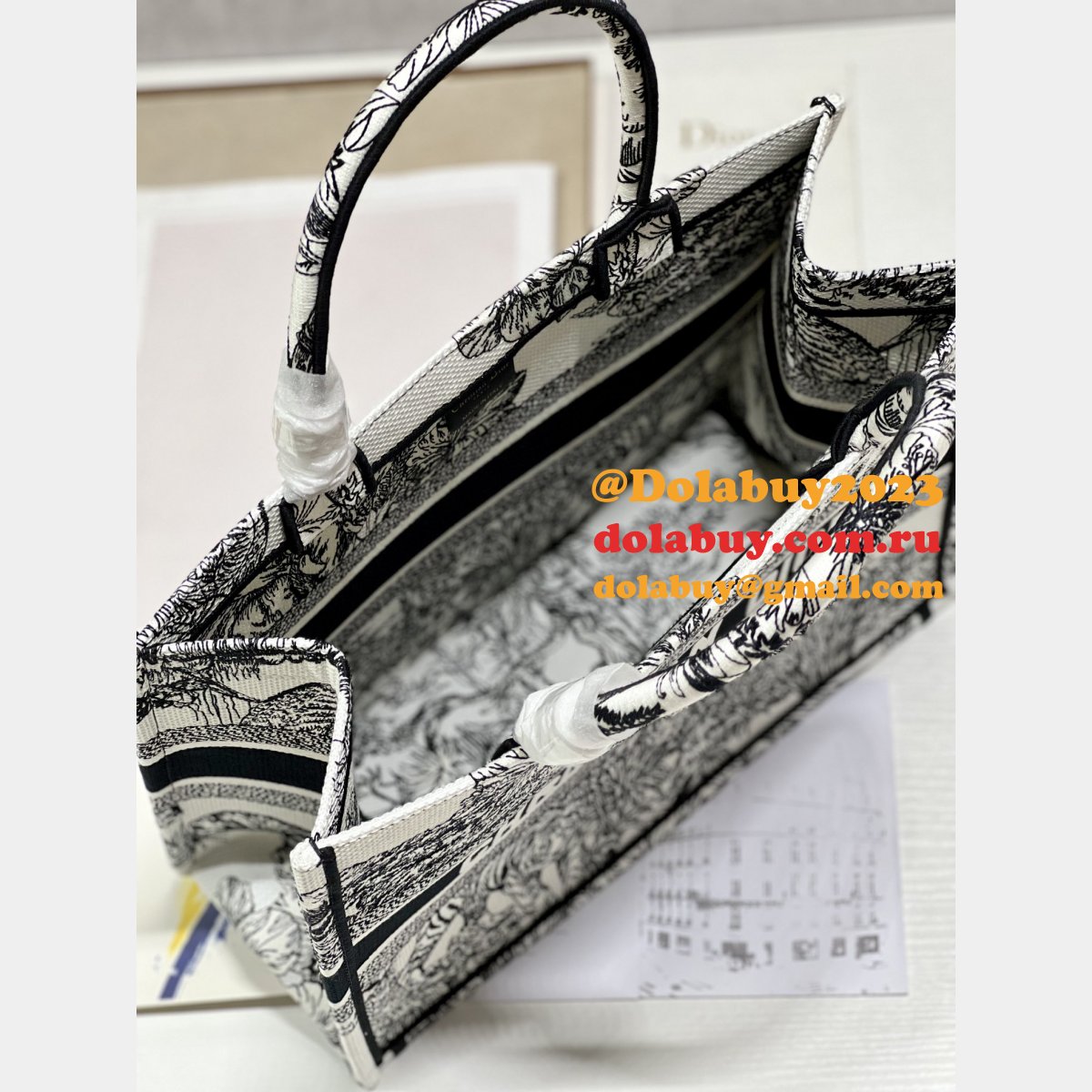 High-End Designer D-Stripes Bayadere Dior Replica 26.5/36/42CM Tote Bag