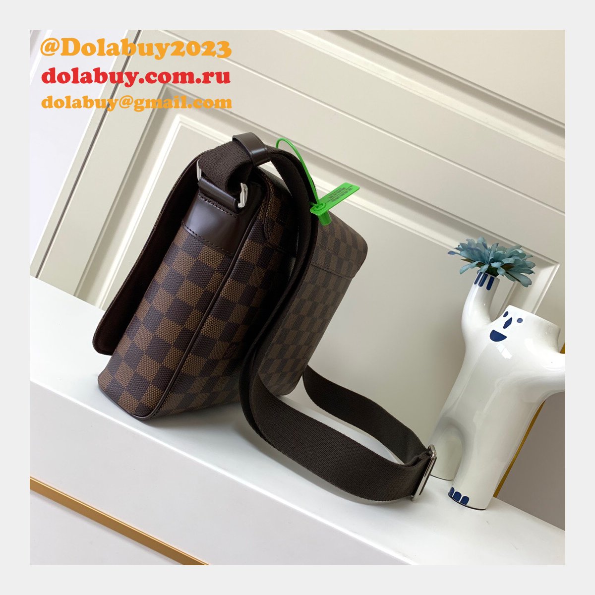 Louis Vuitton Replicas N41031 District PM Damier Ebene Canvas