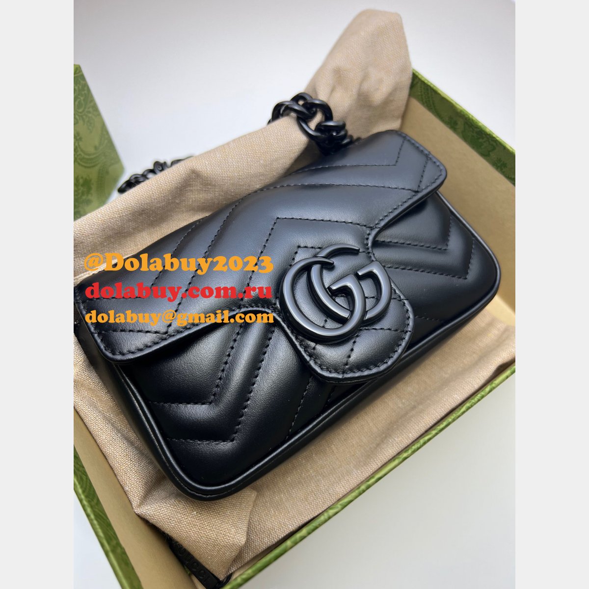 best high quality replica G*u*i gg marmont belt 699757 bag