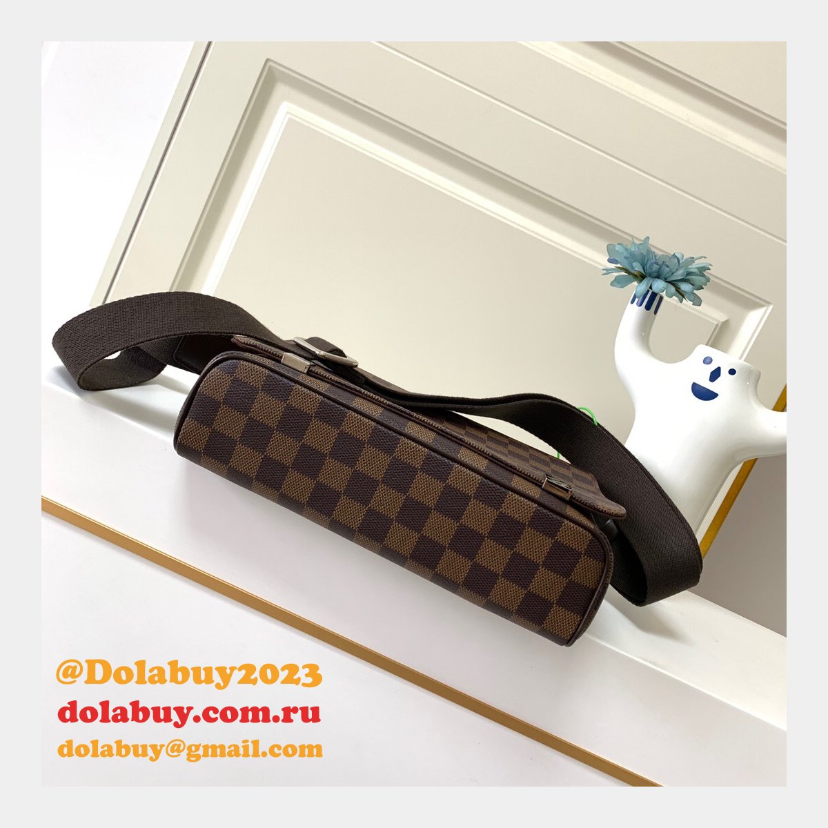 Louis Vuitton Replicas N41031 District PM Damier Ebene Canvas