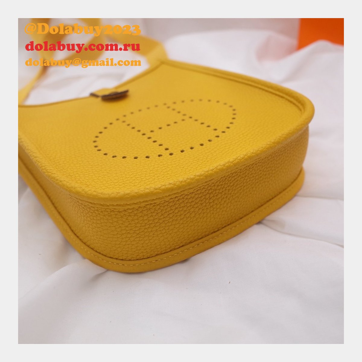 Hermes Evelyne Yellow Messenger Medium Bag replica