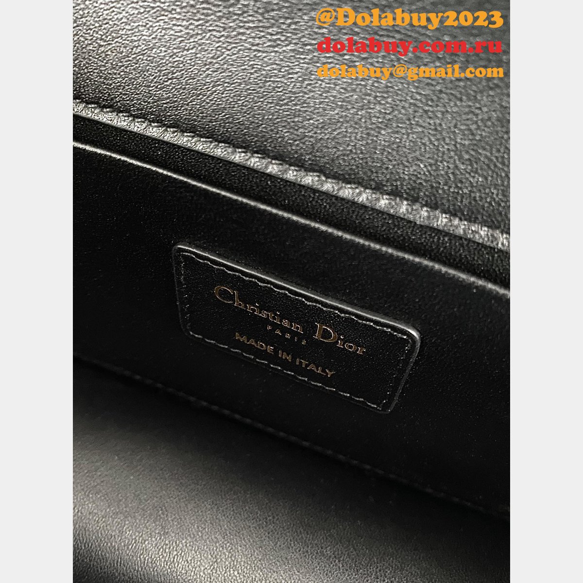 Replica Dior Black/White Montaigne High Quality 9207 Bag 21.5CM