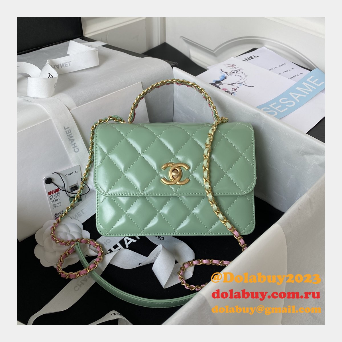 Knockoff 7 Star Flap Bag AS3886 Top Handle Fake 23P