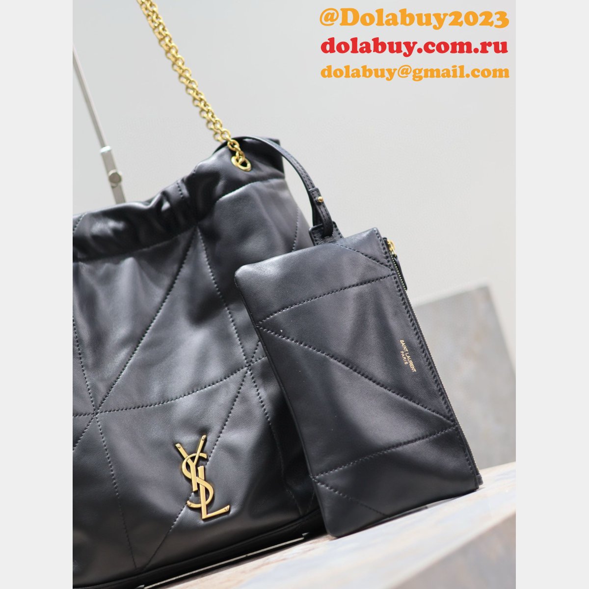 Top Quality SAINT LAURENT POCHON Lambskin Handbag 781666