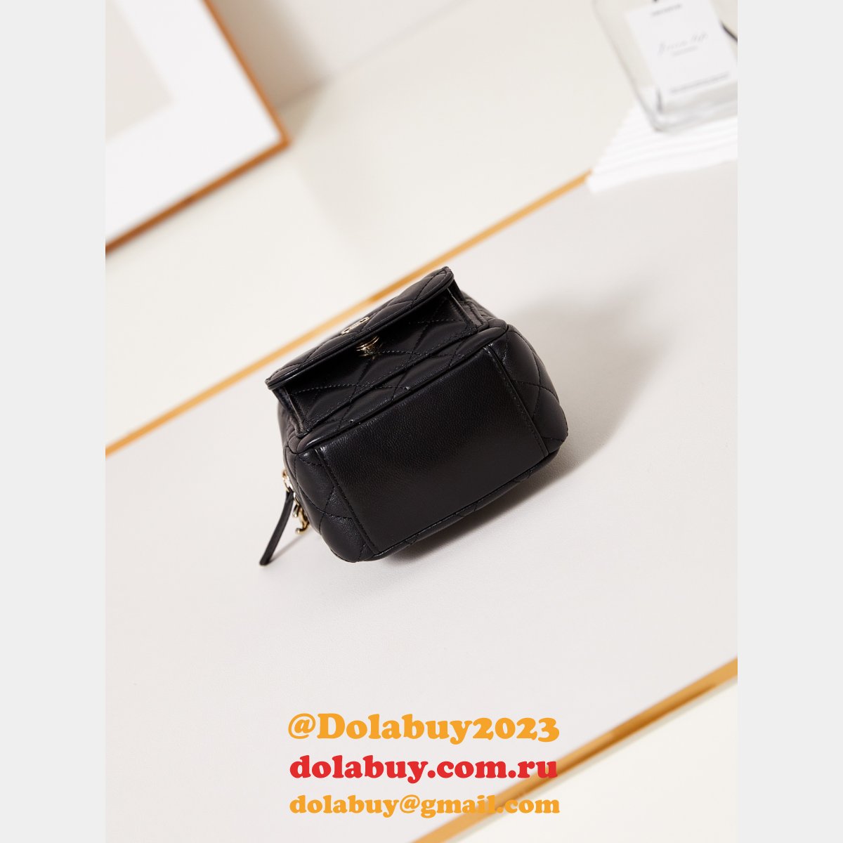 Luxury 24Cmini lambskin women backpack AP3753