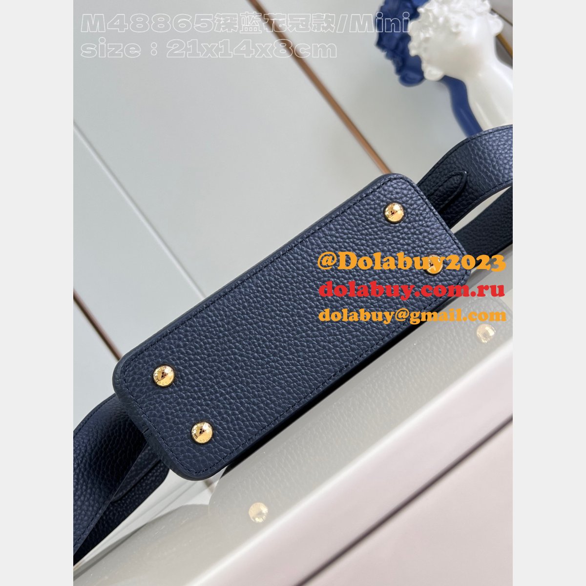 Top Quality Designer Louis Vuitton Capucines Mini M25231 Navy