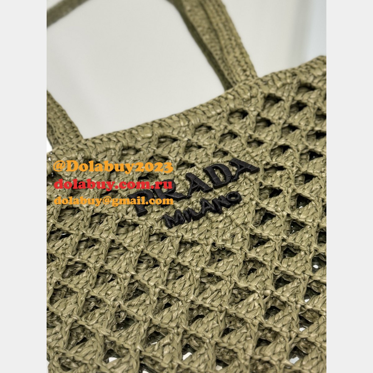 Wholesale Prada straw shopping bag 1BG493