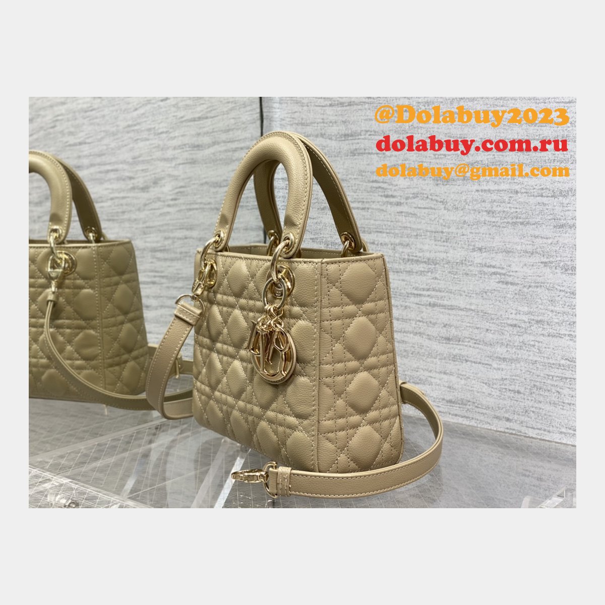 Wholesale DIOR lady 17/20/24CM calf togo leather bag