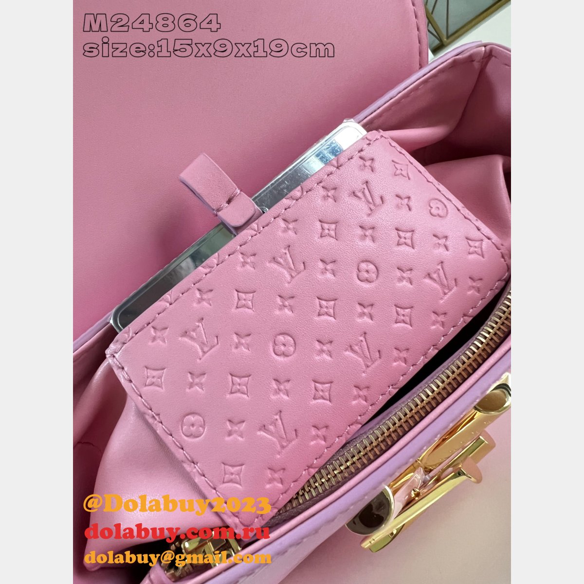 Louis Vuitton Twist M24864 Epi Pink Leather Designer Fake Bag