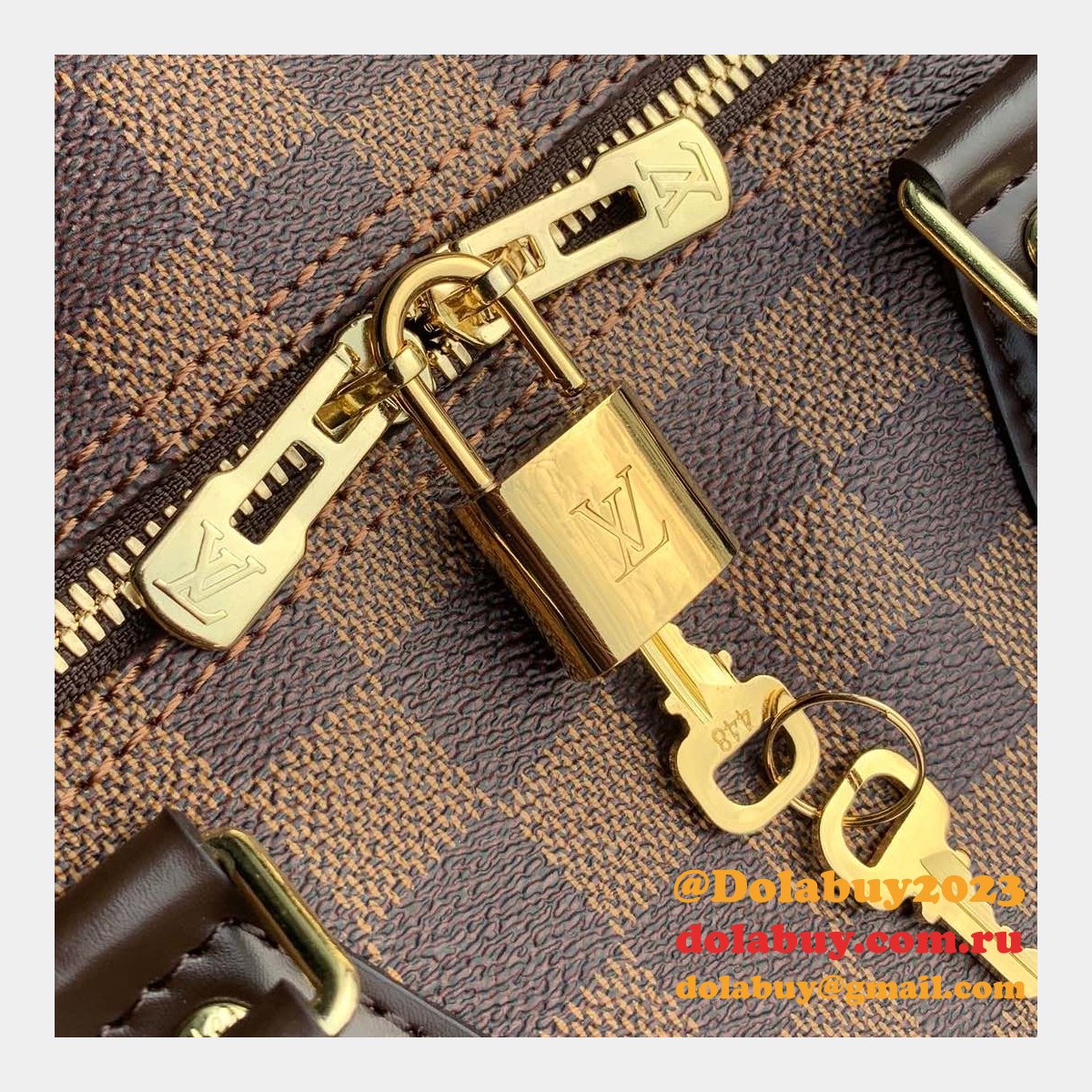 AAA+ Louis Vuitton Replica Speedy Bandoulière 25 30 35 Damier Ebene in Marron