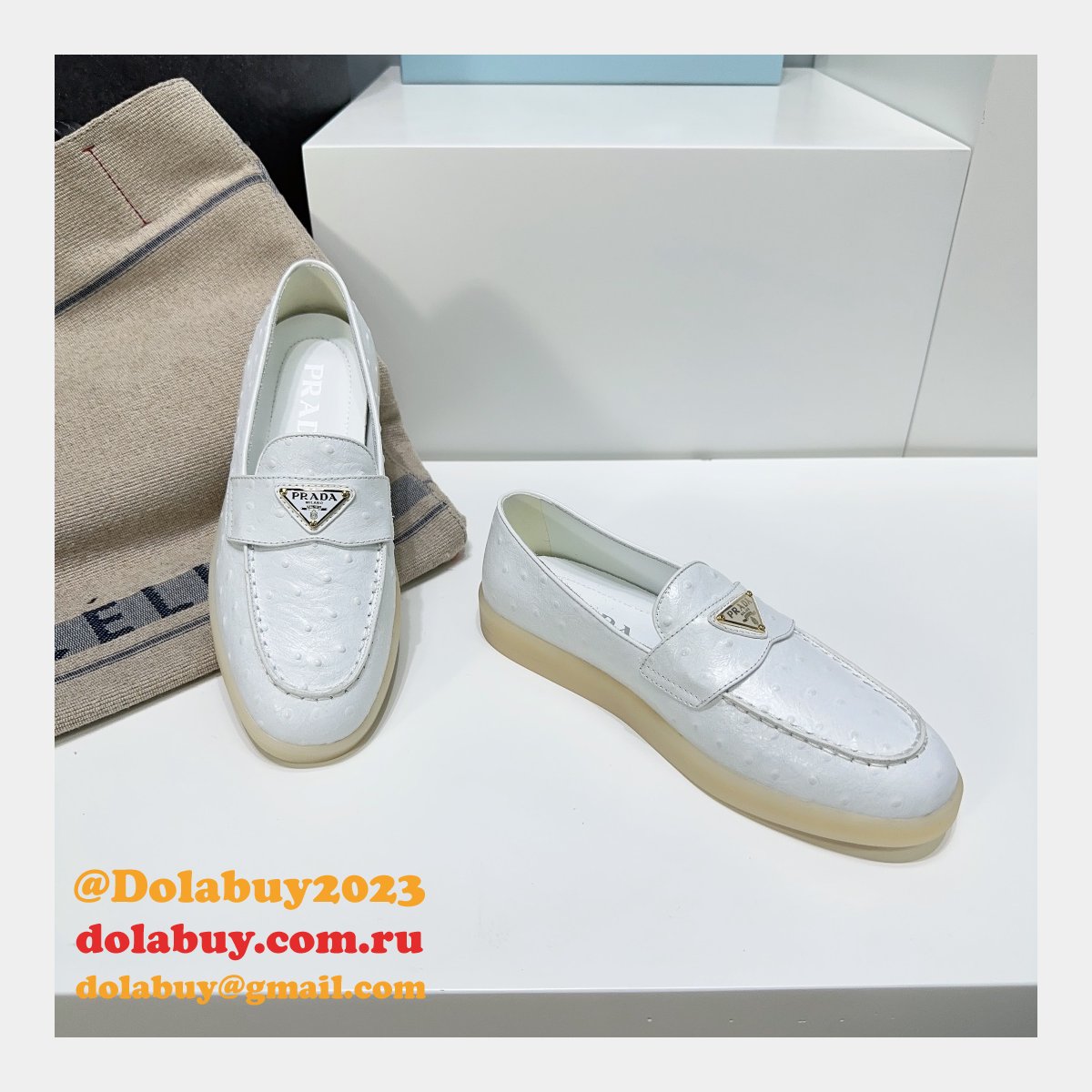 Best Quality Prada Saint-Tropez Replica Luxury Designer Shoes