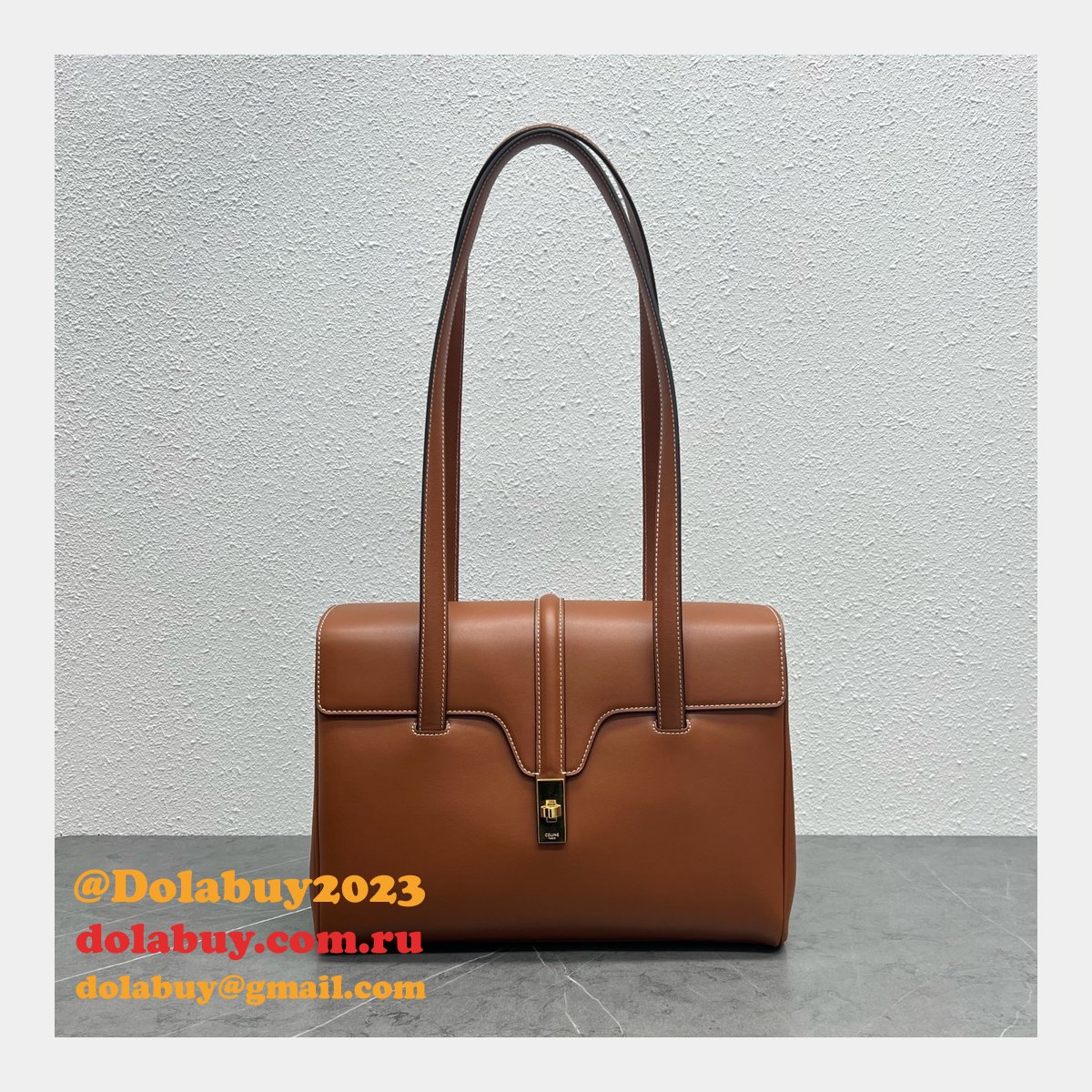 High Quality CELINE SOFT 16 Office patent leather Medium