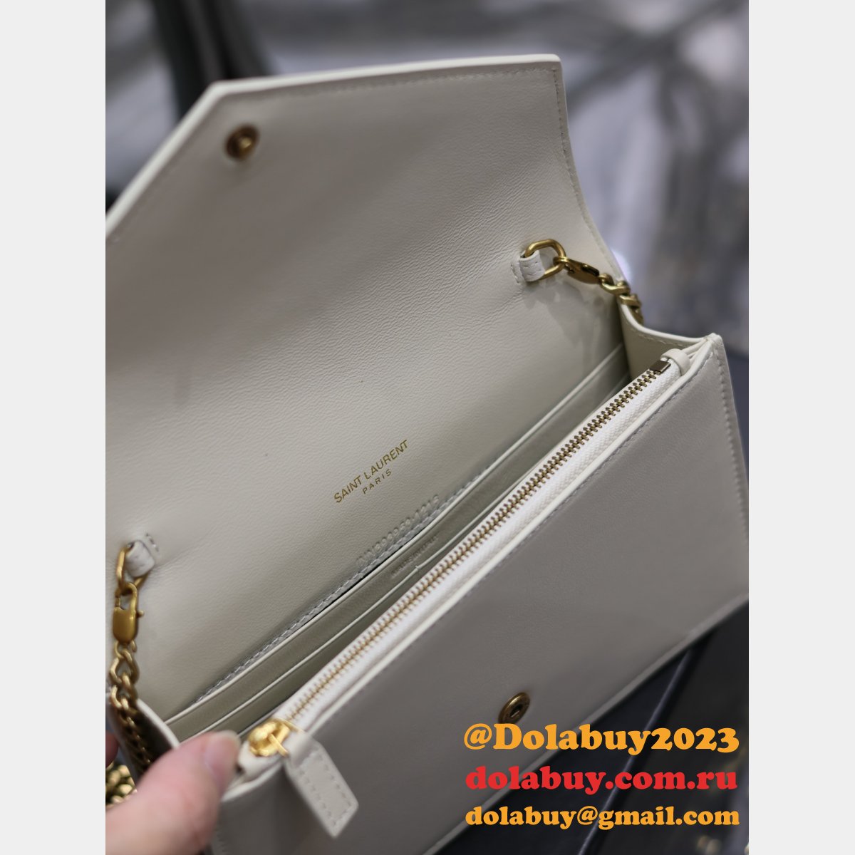 Replica YSL 19cm Fake Saint Laurent WOC Monogram Chain 393953 Bag