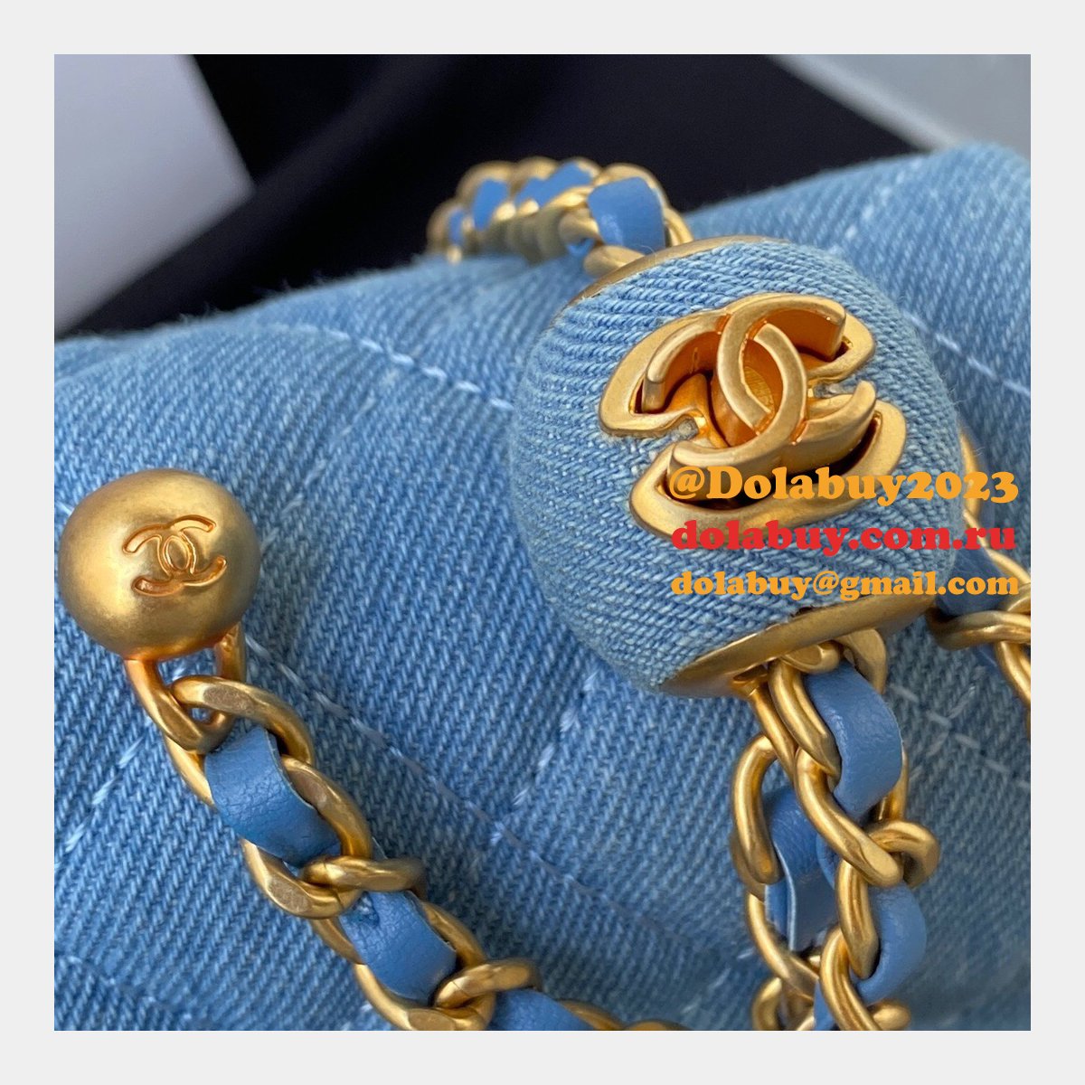 Best Replica AS1786/AS1787 light/deep Blue color Denim Handbags 2022