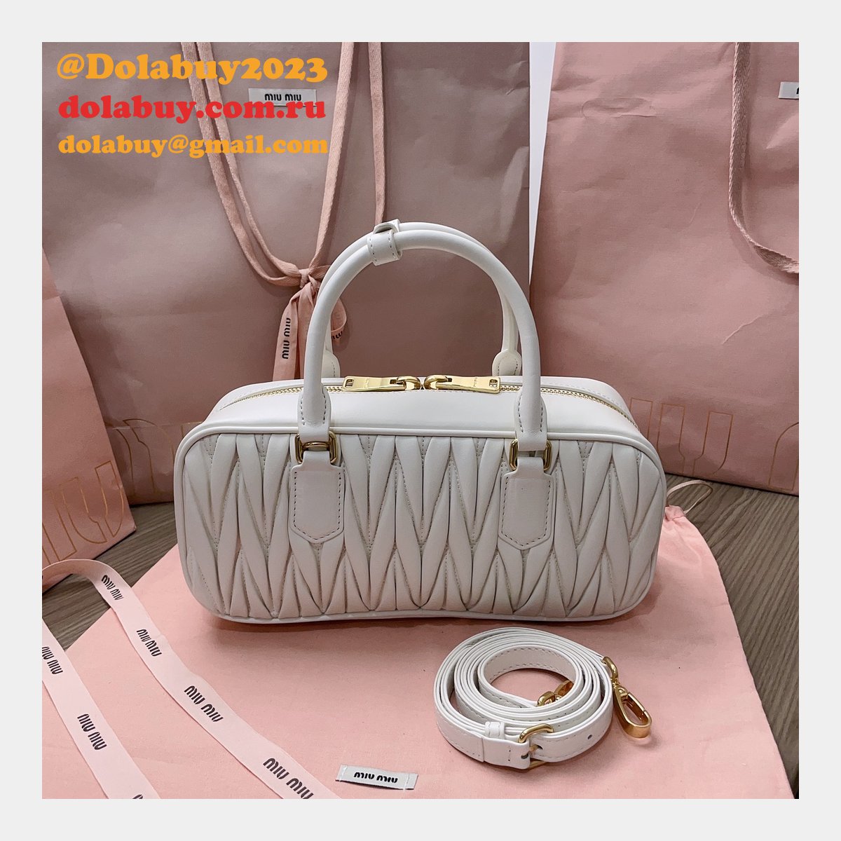 Great Replica Miu Miu Top Handle Matelasse 5BB148 Bags