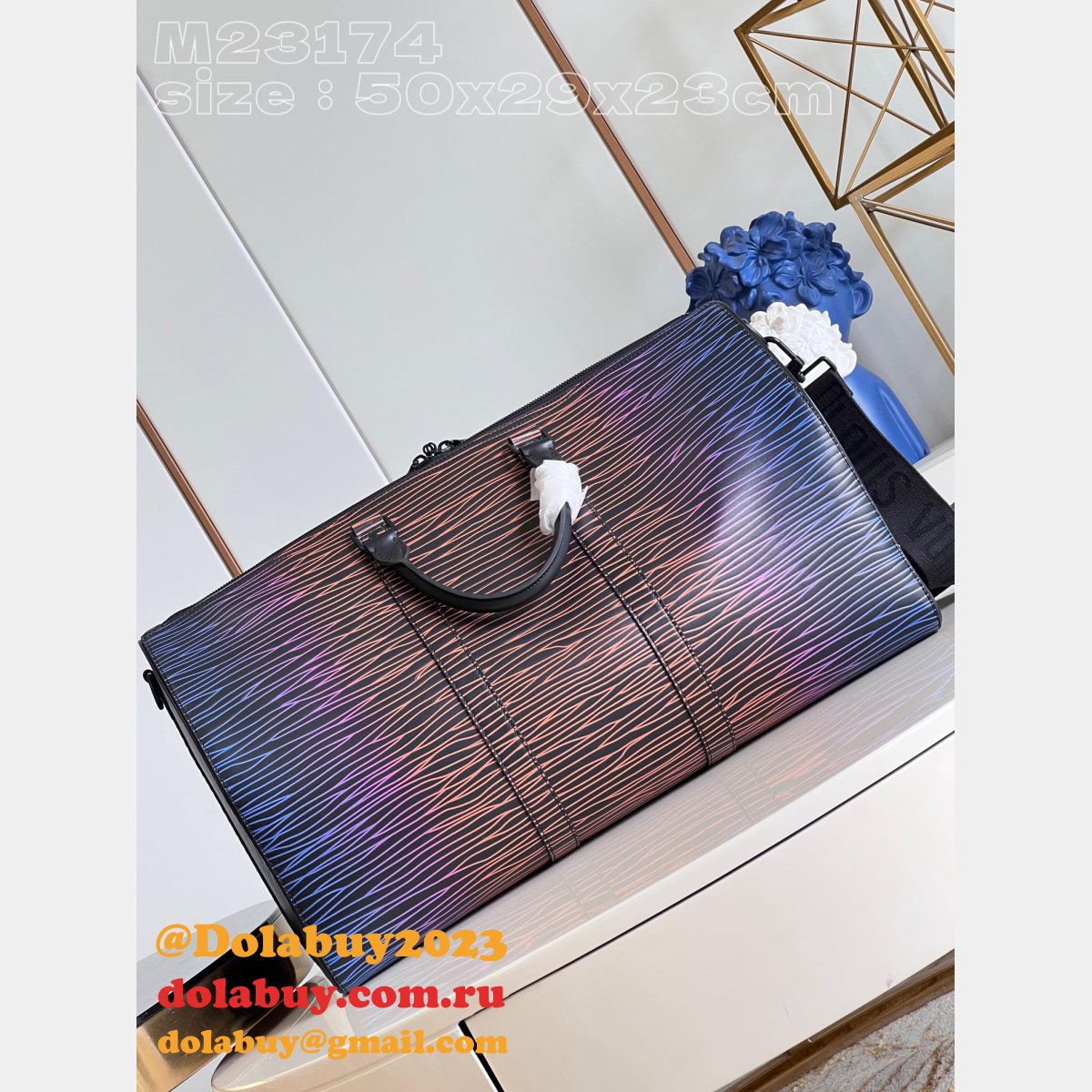 Designer M23174 Fake Travel Keepall Bandoulière 50 A05 Louis Vuitton Bag