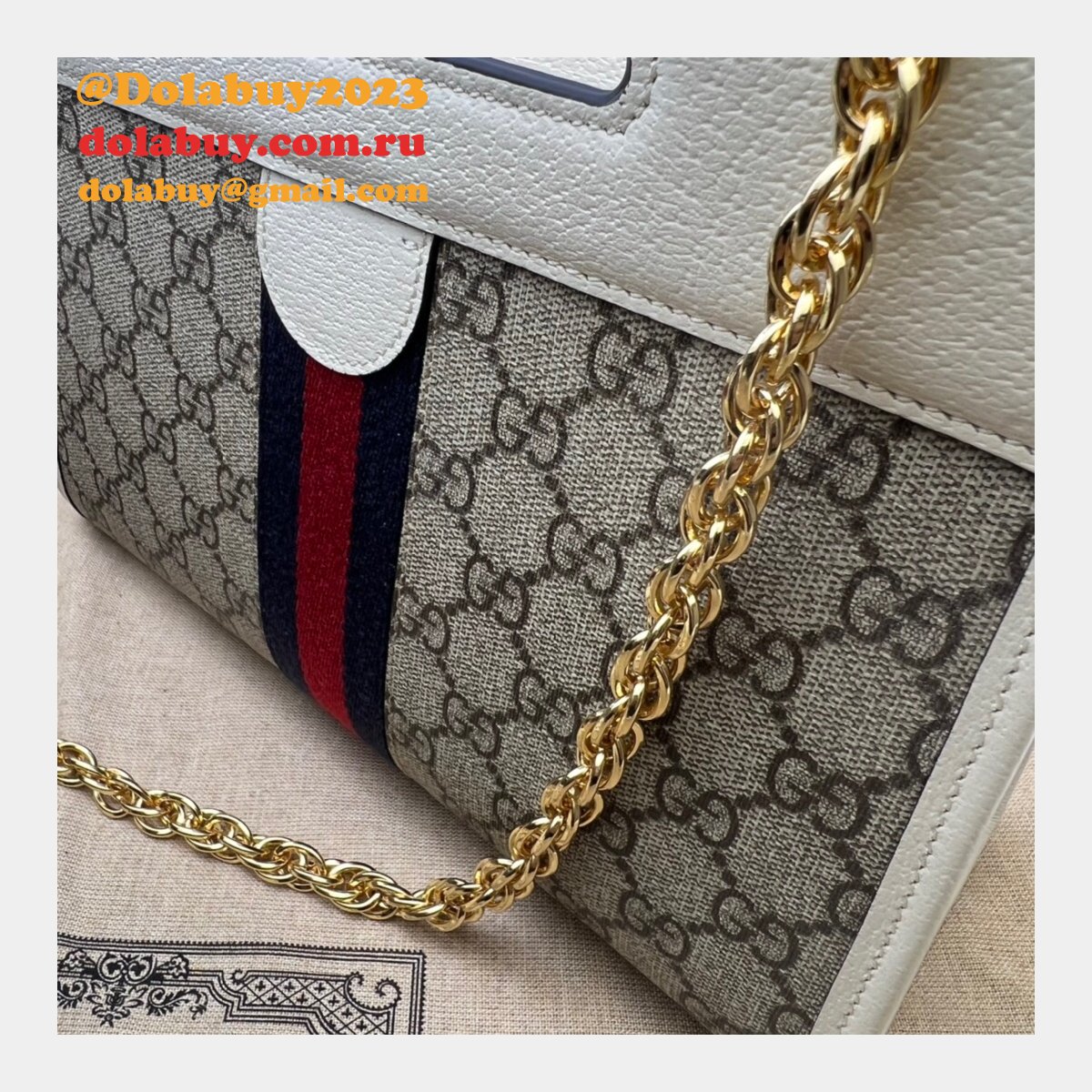 G*u*i 1:1 replica 693724 ophidia small tote with web top handle bag