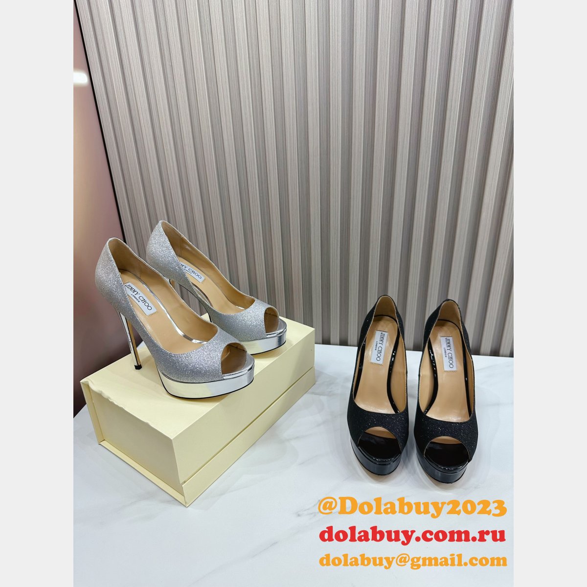 Luxury JIMMY CHOO High heel Platform shoes online selling