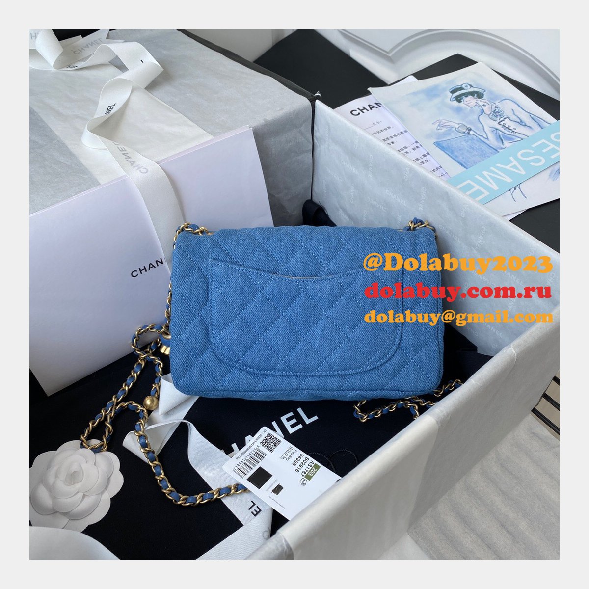 Designer Replica 20/17CM AS1787 Blue Bags Shop Replicas Store