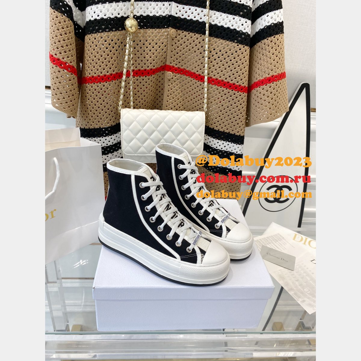 Best DIOR Platform Espadrilles Casual Cheap Perfect Sneakers