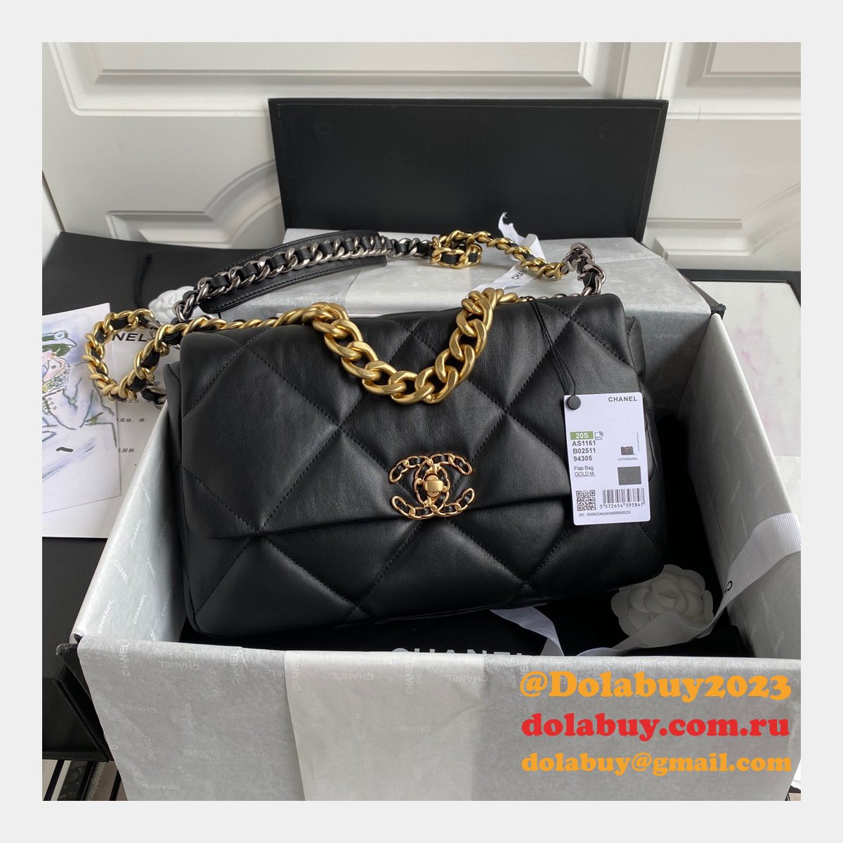 Top CC 19 Bags 2021 Black 30CM