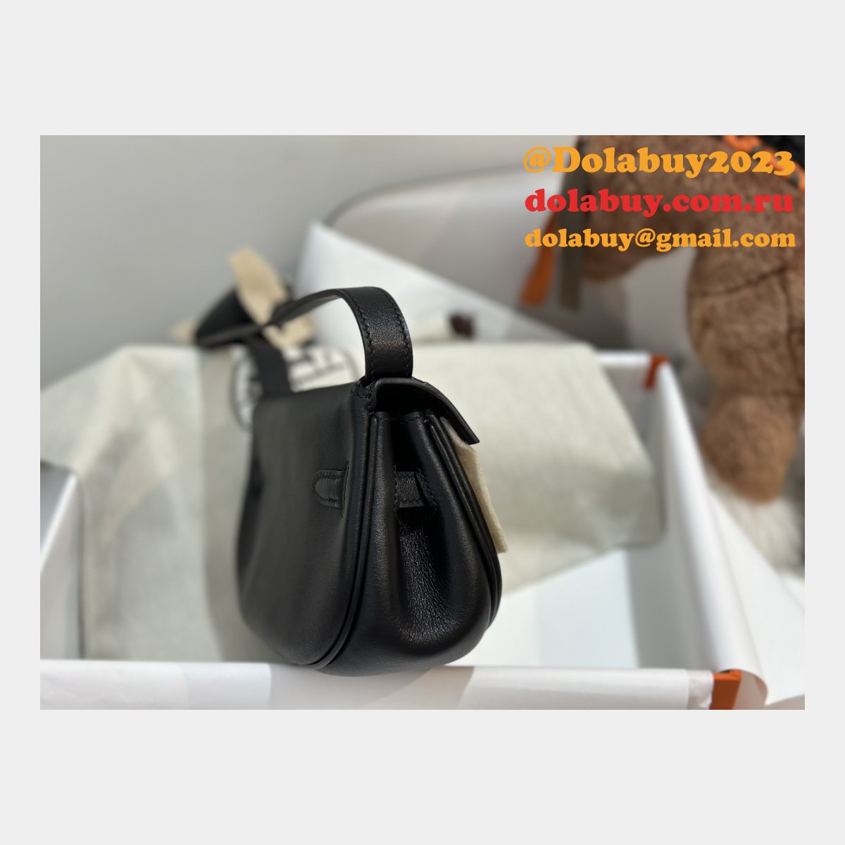 Designer hermes kelly moove 17cm swift leather Luxury bag
