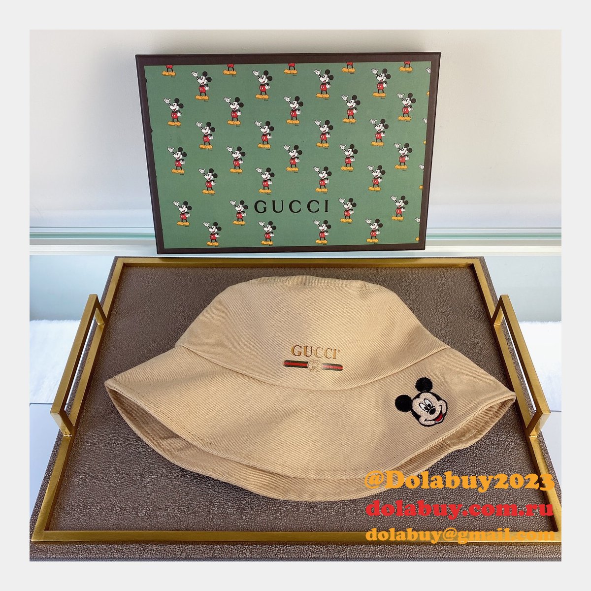 cheap G*u*i mickey fisherman hat