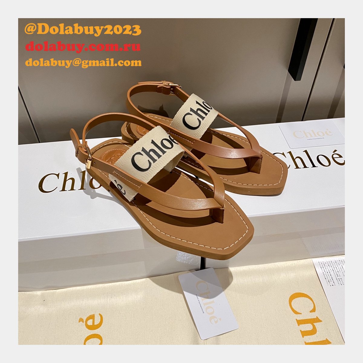 Designer Slippers Dupe AAAAA Replica Chloe Flip Flops