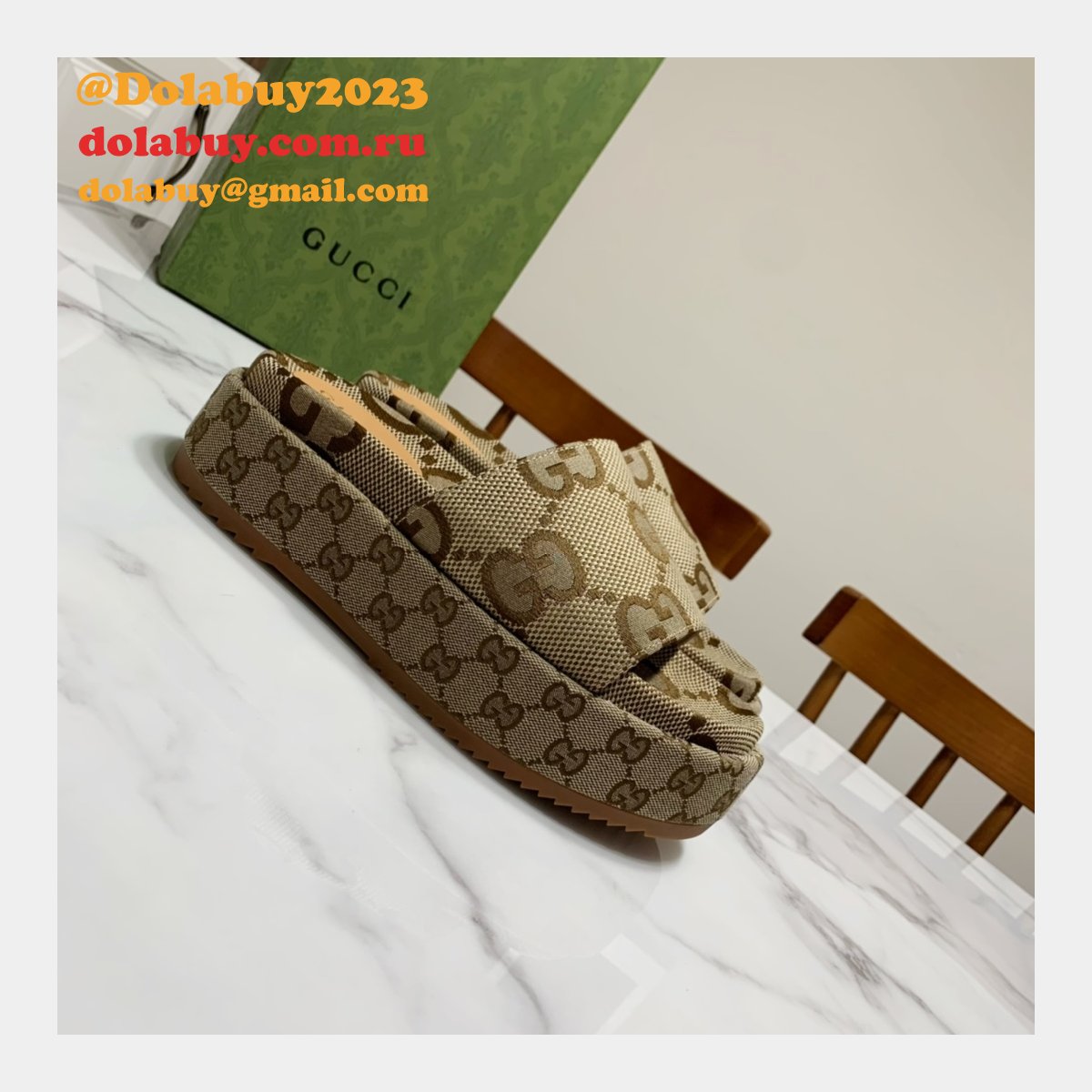 canvas slippers replica G*u*i best high quality shoes