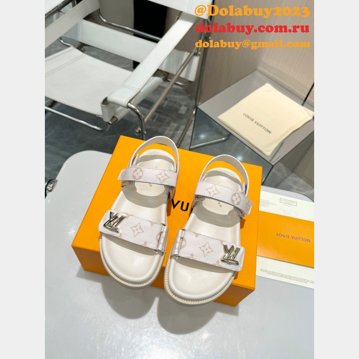 Top Quality LV Sunset Comfort Flat Sandal