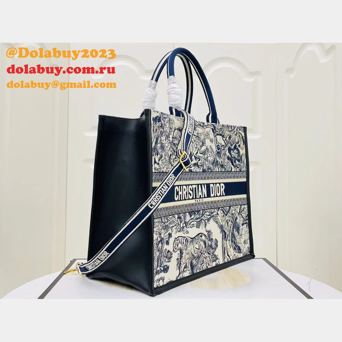 Luxury Dior Book tote with strap new 1286 all size