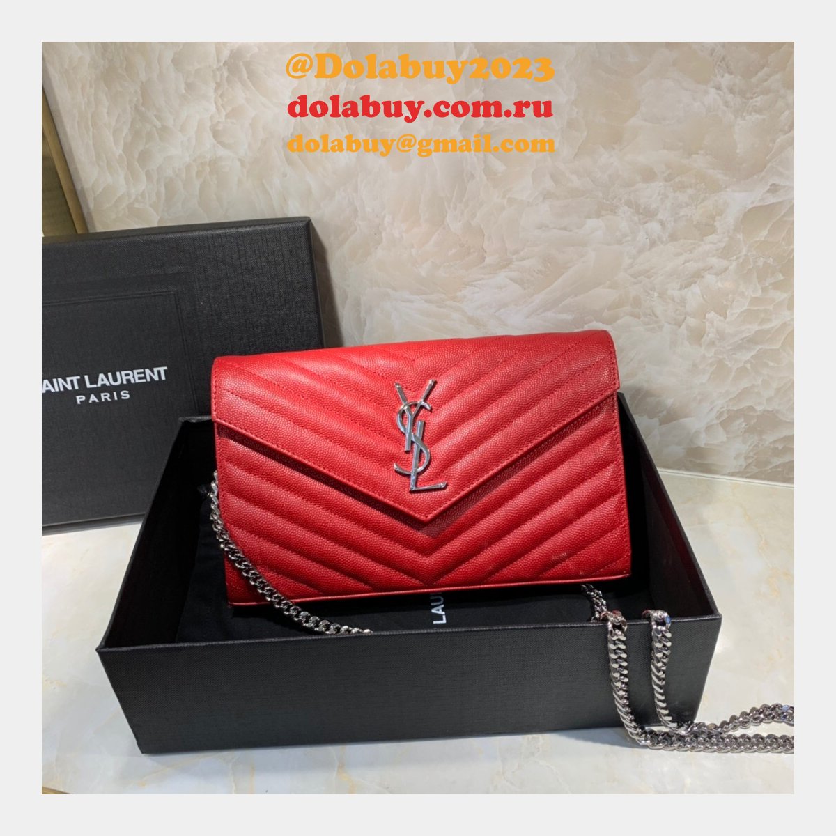Ysl Saint Laurent niki chain shoulder bag 22cm
