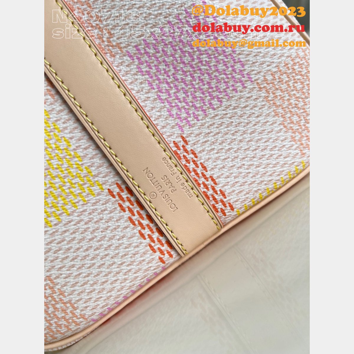 LV Replica Keepall Bandoulière 45 Men Travel Damier Canvas N40713 Bag