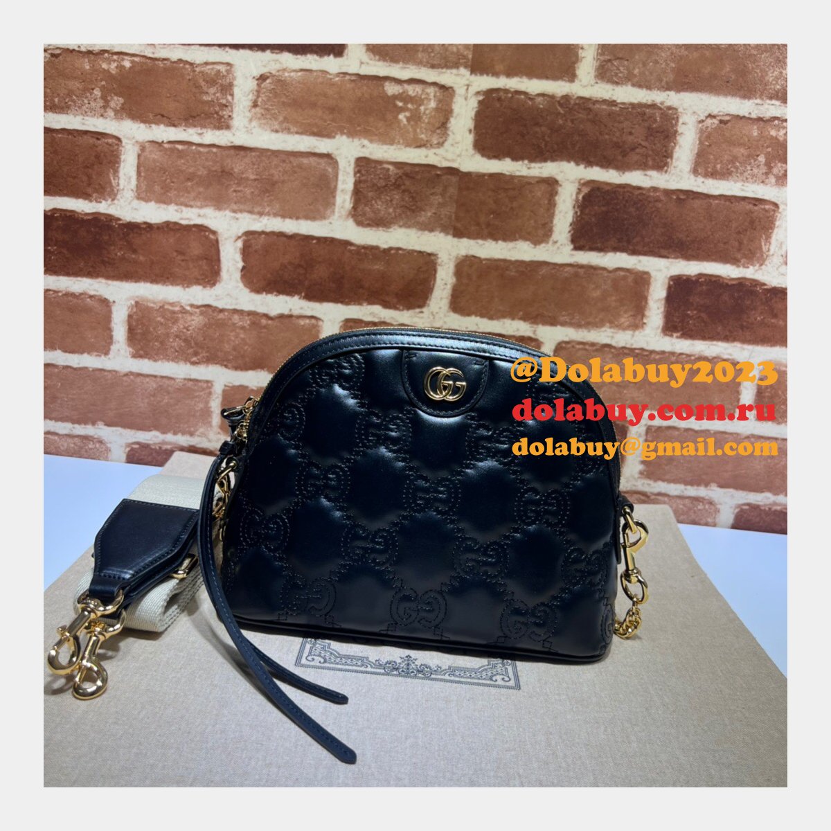 G*u*i luxury 702229 gg matelassé leather shoulder replica bag