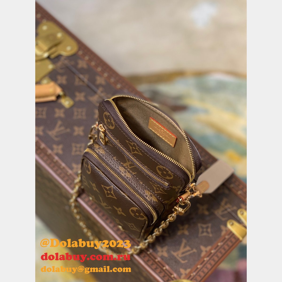 Wholesale Louis Vuitton Replica Utility Phone Sleeve Monogram M80746